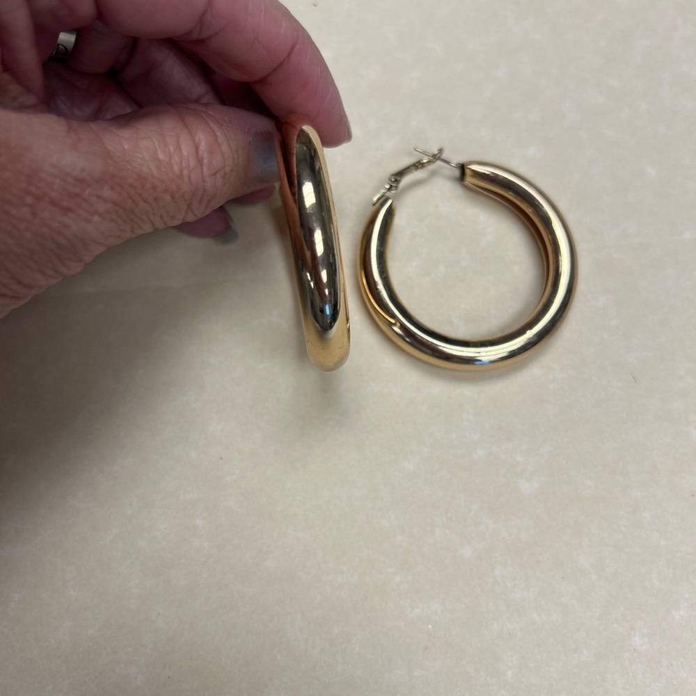 Gold Tone hoop earrings